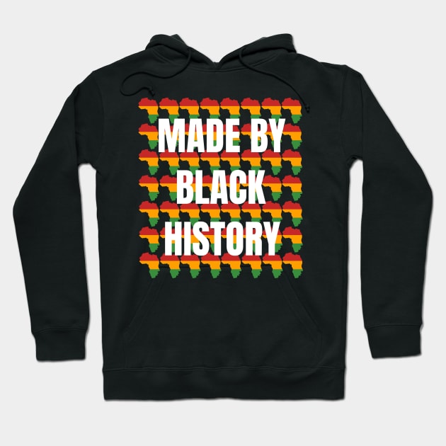 Made By Black History Womans Face Africa Country Silhouette Pattern Hoodie by jackofdreams22
